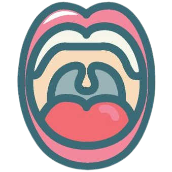 open mouth with teeth showing