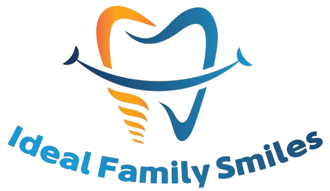 Logo of a smiling tooth cartoon sitting above our company name